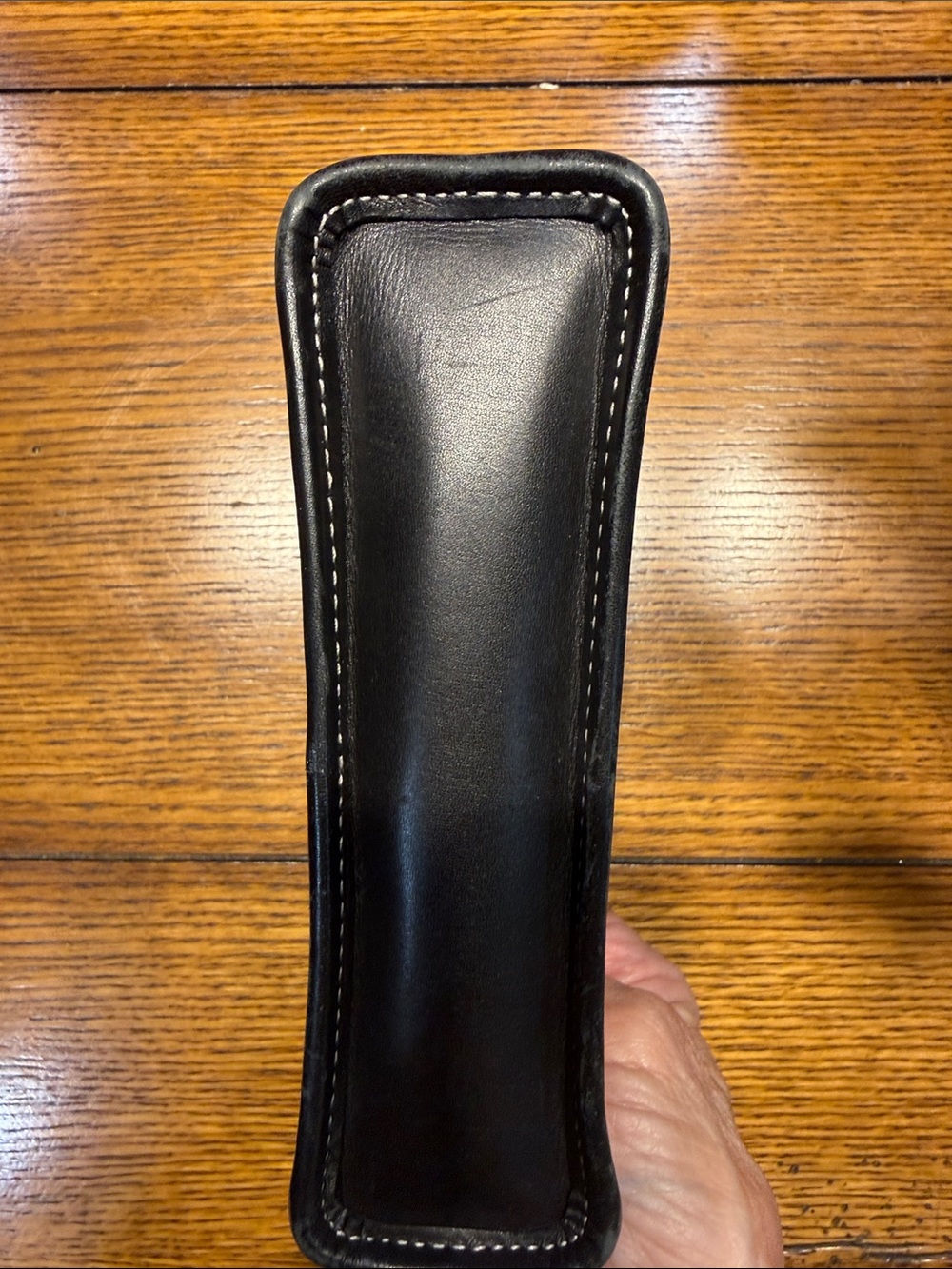 Coach Black Embossed Signature Leather Pouch - Picture 5 of 5